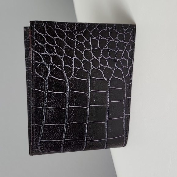 Bosca Vintage Crocco Bifold Wallet w/ Card ID Flap NEW - Picture 2 of 3